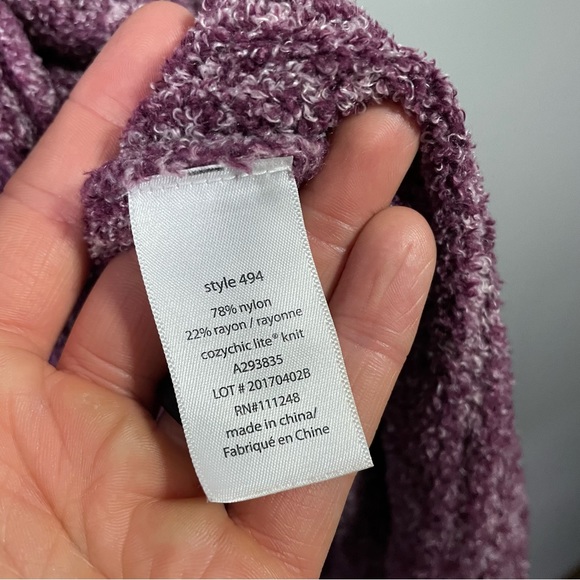 Barefoot Dreams Magenta Pink Purple Super Soft Stretchy Cardigan Sweater Medium - Picture 5 of 6